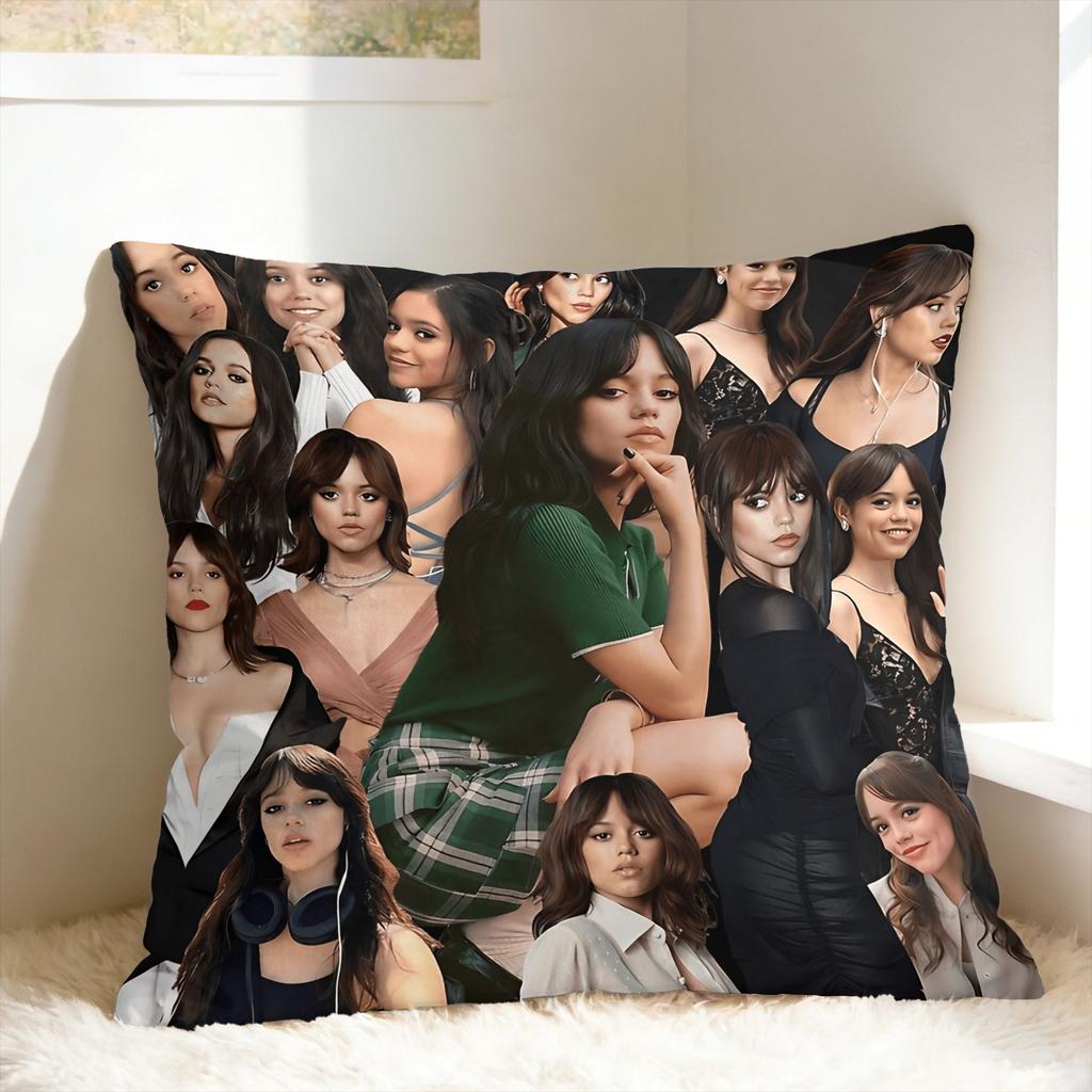 Pillow Cover J-Jenna O-Ortega  Funny Pillow Case For Sofa Couch Bed Living Room Pillowcases
