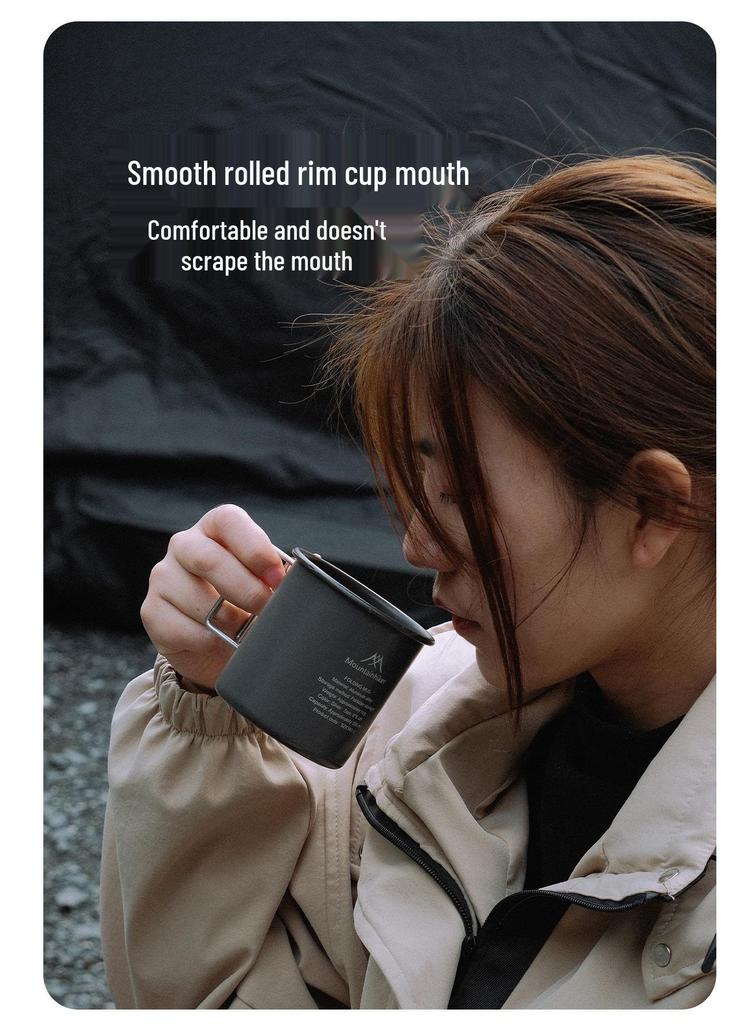 Mountain Camping Aluminum Alloy Folding Mug for Outdoor and Household Use
