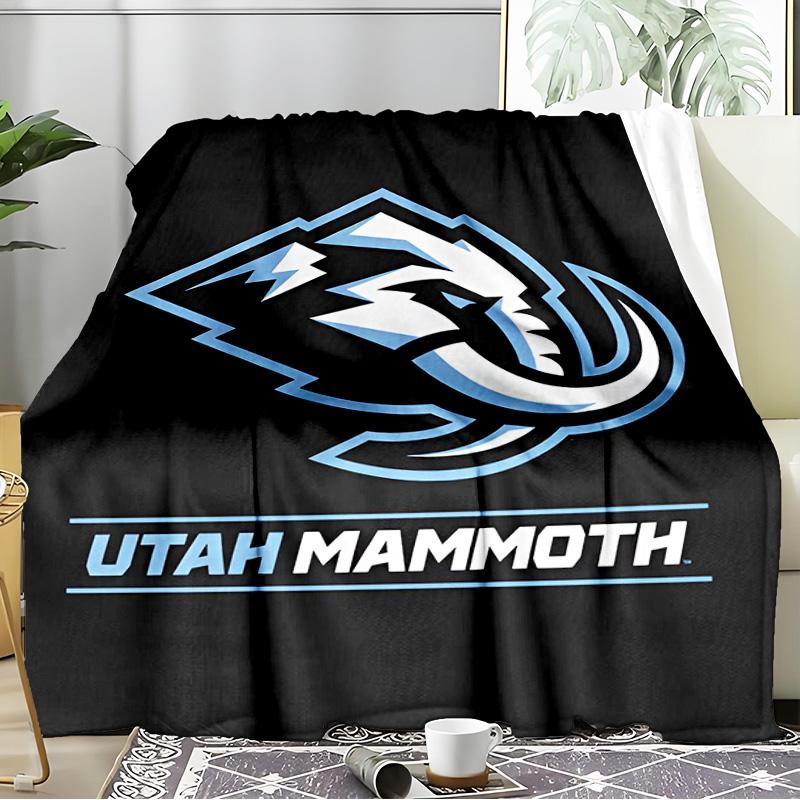 Mammoth Hockey Blanket Flannel Throw for Sofa, Indoor, Camping, Living Room, Office, Chair, And Bed Soft Birthday Gift
