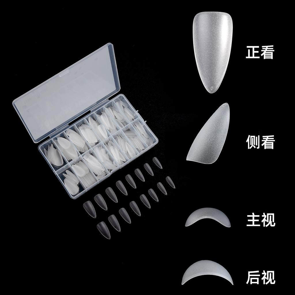 Wearing Nail Pieces Box Matte Transparent Nail Pieces 420 Pieces Manual Wearing Nail Pieces Special for Wearing Nail Pieces