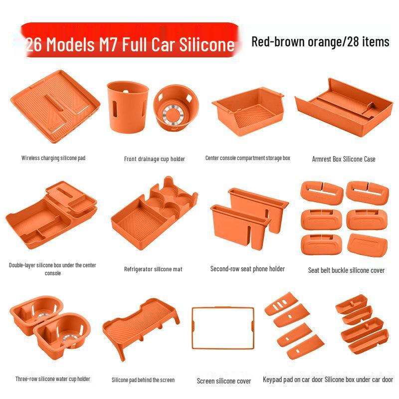 Essential Silicone Mat Set for AITO M7, M8, M9 Interior Decoration - Fits 26 Models