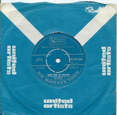 7inch Record FERRANTE TEICHER Theme From The Inspector 45POP1028 HIS MASTERS VO 1962 UK Jazz Used