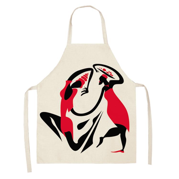 Cooking Baking Apron Home African Women's Pattern Apron Children's House Cleaning Barista Apron Men's and Women's Kitchen Apron