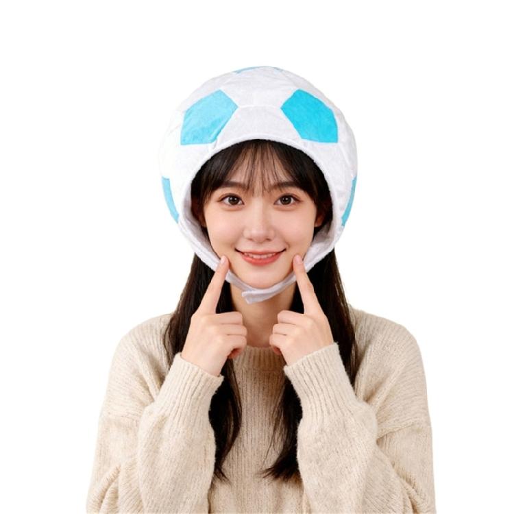 

Soccer Themed Headgear Cap Comfortable Cotton Football Headpiece Washable For Adults Kids Sports Event Family Gathering 1