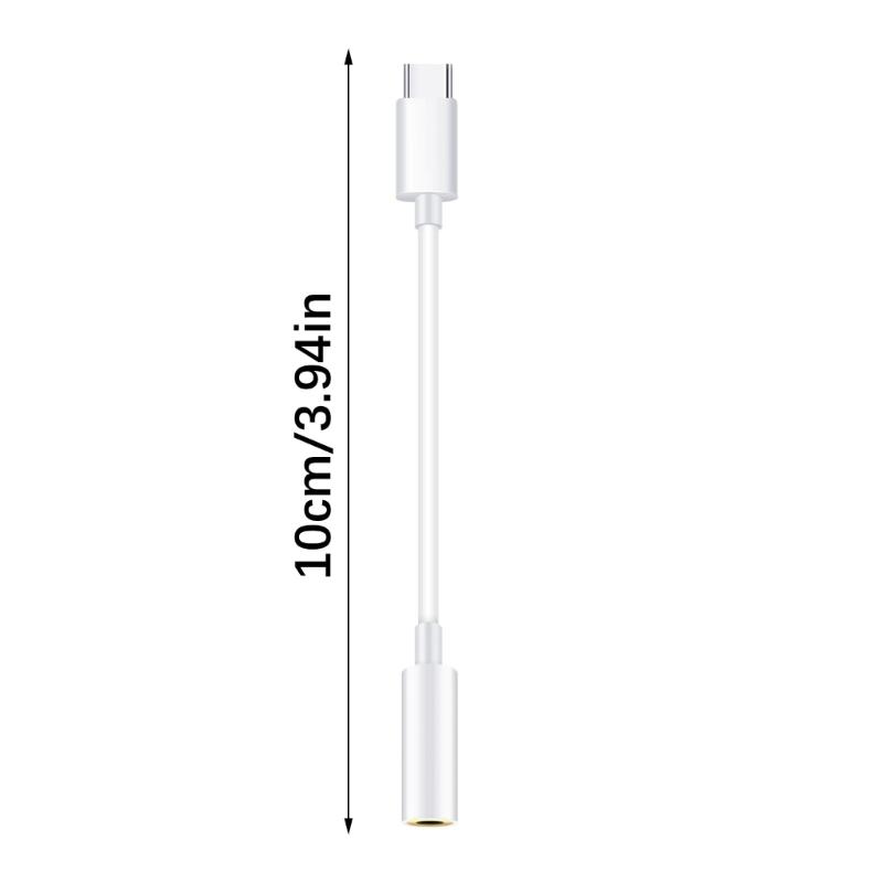 Type C To 3.5mm Extension Cable Female To Female Portable for Headphone Mobile Phone Enhances Sound Output Quality