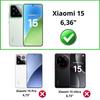 Tempered Glass - Phonillico® - Xiaomi 15 - Pack of 2 - Scratch Resistant - Screen Protector