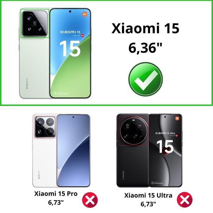 Tempered Glass - Phonillico® - Xiaomi 15 - Pack of 2 - Scratch Resistant - Screen Protector