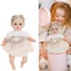 Realistic 14inch Vinyls Newborns Baby Girl Doll Realistic Child Toy Soft Doll Vinyls with Stuffed Toy Collectible