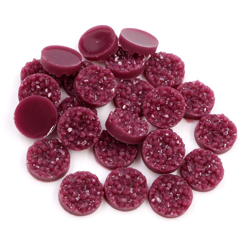 

New Fashion 8mm 10mm 12mm 40pcs/Lot Druzy Natural Ore Style Resin Cabochons For Bracelet Earrings DIY Jewelry Making Accessories 8mm