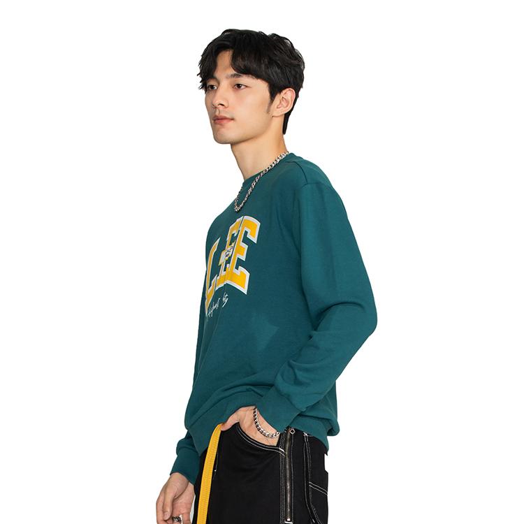 Lee FW22 Campus Style Printed Sweatshirt Men sweatshirt Green LMT003691101228A01743