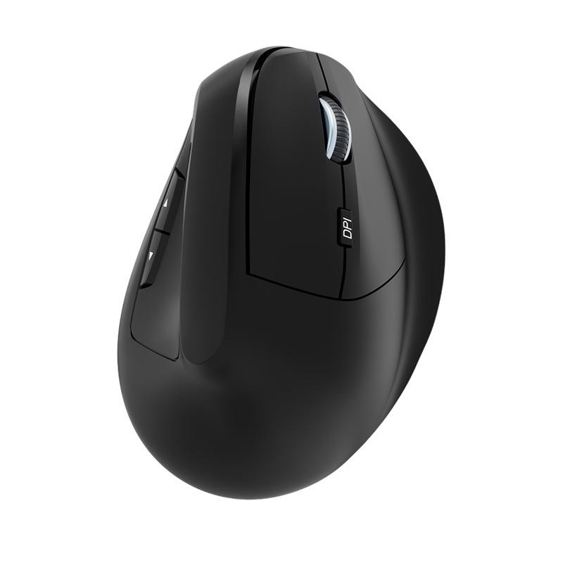 Ergonomic Vertical Wireless Rechargeable Bluetooth Mouse - Silent Dual Mode for Notebook