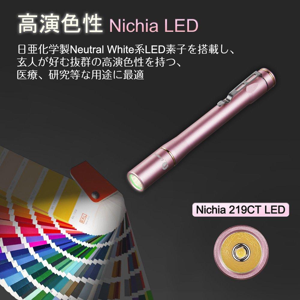 LUMINTOP IYP365 Nurse LED Hohe Farbwiedergabe Aluminiumlegierung Kompakt und 3 Helligkeiten IPX8 AAA-Batterie Kompatible Stiftlampe, Taschenlampe, LED,