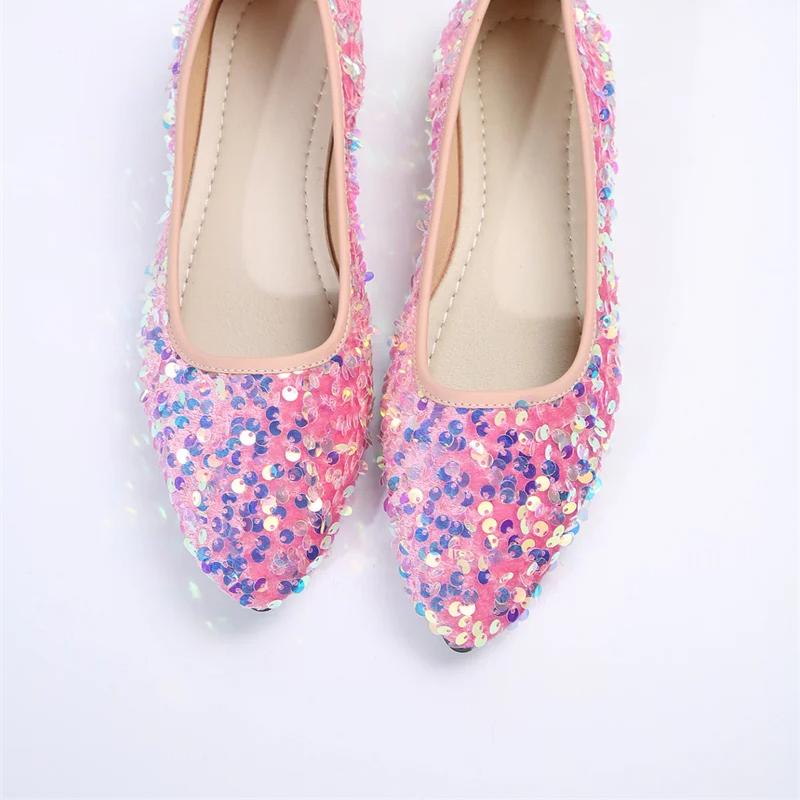 Spring and Autumn New Style Fashionable and Comfortable Women's Shoes Casual and Versatile Sequined Wear-Resistant Flats