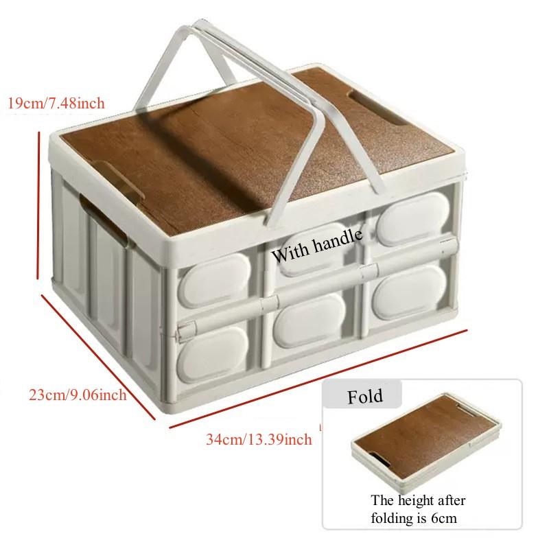 

Бытовой складной ящик для хранения одежды, книг, игрушек, органайзеров, коробок с деревянной крышкой, утолщенный ящик для хранения на открытом воздухе для кемпинга и автомобиля CHINA