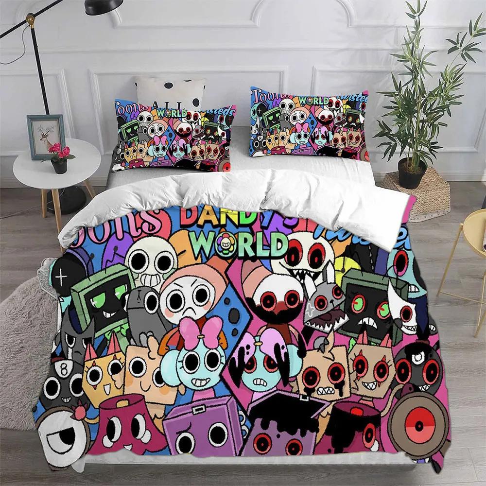 Game Dandy'S World Bedding Sets 3D Print Quilt Cover Comforter Duvet Cover Pillow Case 2-3 Pieces Sets Kids Adult Bedroom Decor