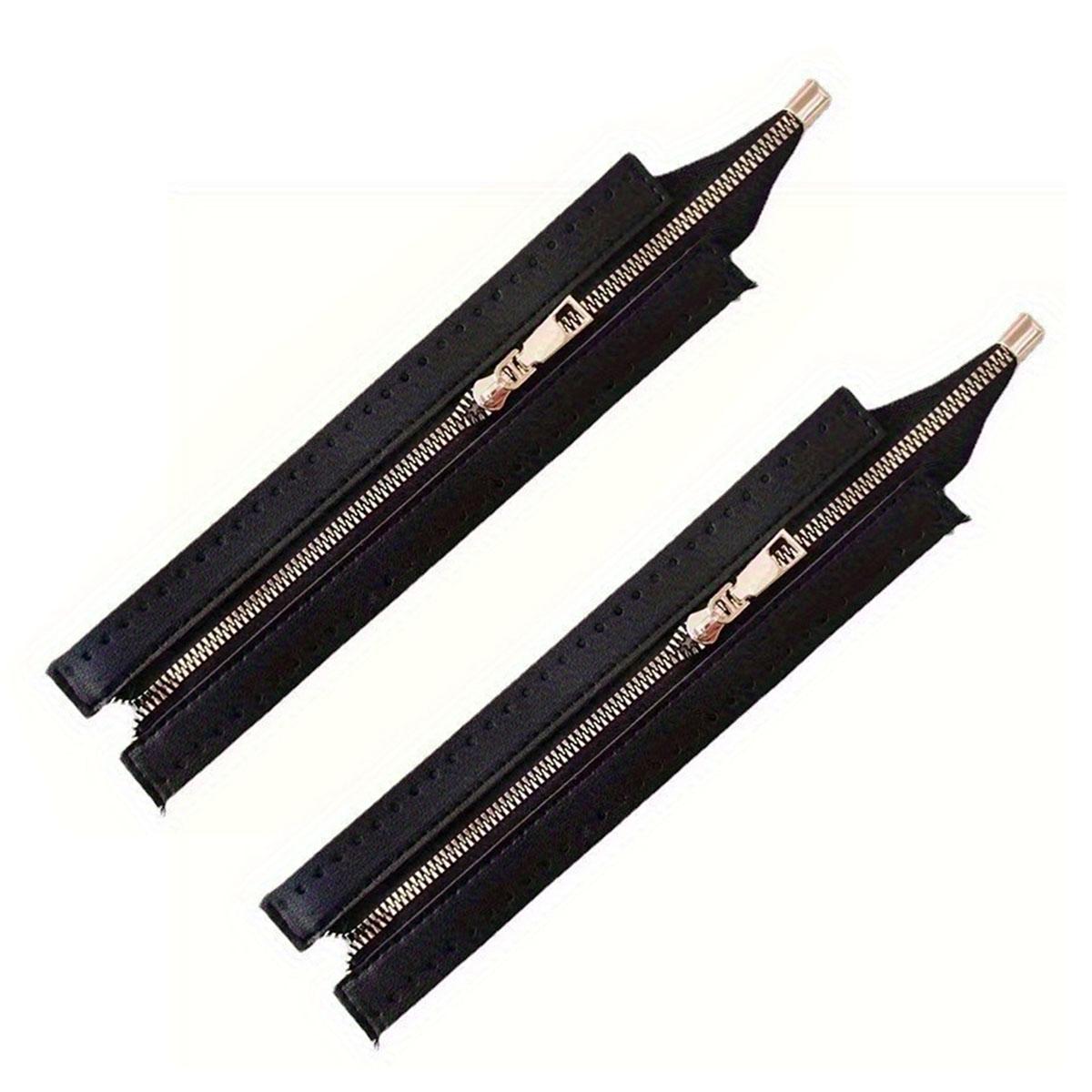 

2pcs Zipper, DIY Artificial Leather Craft Zipper, DIY Sweing Accessories чорний