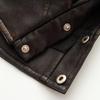 European & American Women's Casual Lapel Leather Jacket Coat - Fashionable Cross-Border Style