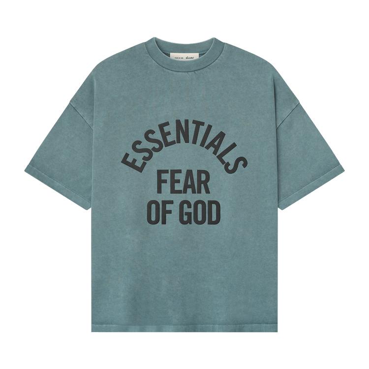 

Fear of God Essentials Campus 90s Short-Sleeve Tee Faded Coastal Men Tops Blue 125SP262003F XL
