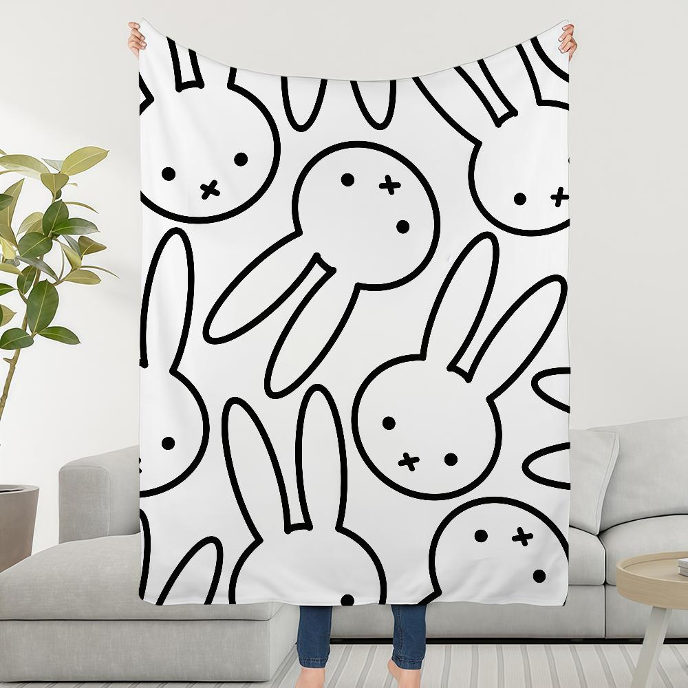 Cartoon Cute M-MiffyS-ES Rabbit Blanket Soft Warm Furry Throw Super Kids Toys Bed Sofa Car Cradle