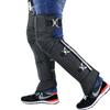 LMoDri Adjustable Thickening Motorcycle Long Knee Pads Keep Warm Winter Leggings Leather Wool Long Leggings Protector