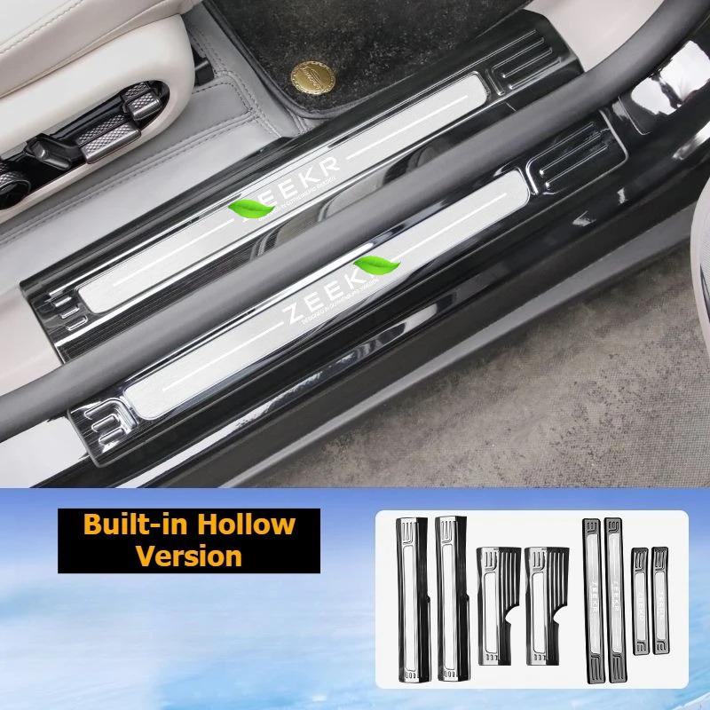 For Geely Zeekr 7X 2024 2025 Car Door Sill Scuff Plate Welcome Pedal Protection Stainless Steel Garnish DoorSill Protective Trim