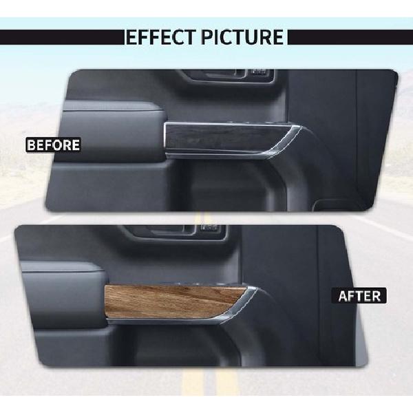 4X Car Door Armrest Side Panel Decor Trim Cover For Chevrolet Silverado -22