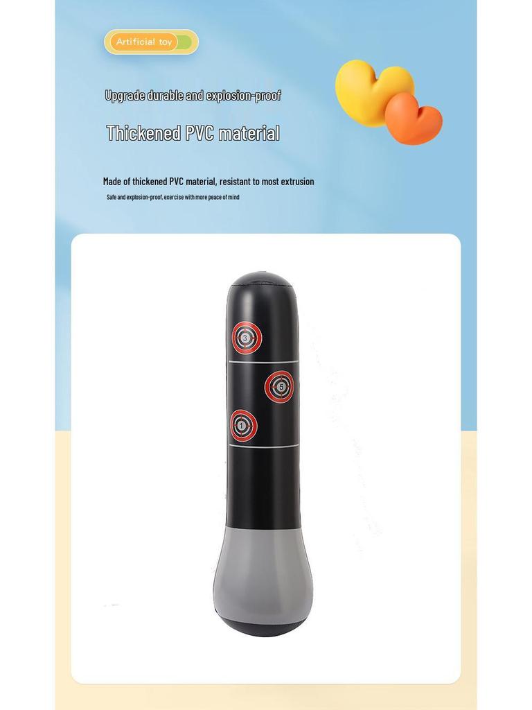 Inflatable Kids' Boxing Column Trainer - Water-Filled Sandbag Venting Toy
