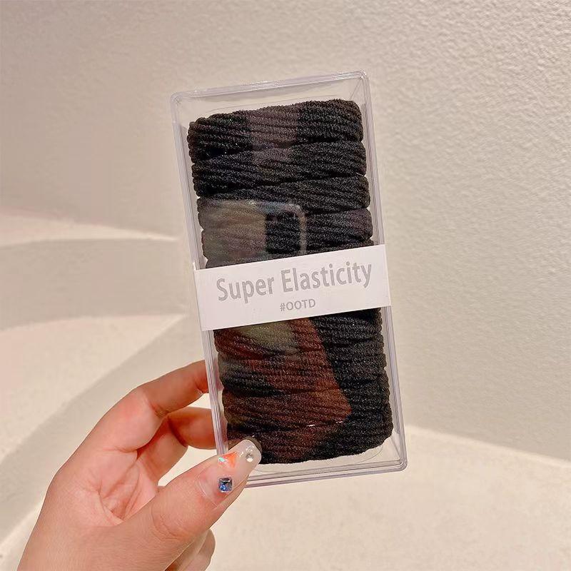 High ponytail hair ring 2026 new seamless rubber band women's tie head high elastic durable hair rope leather cover ponytail hair accessories