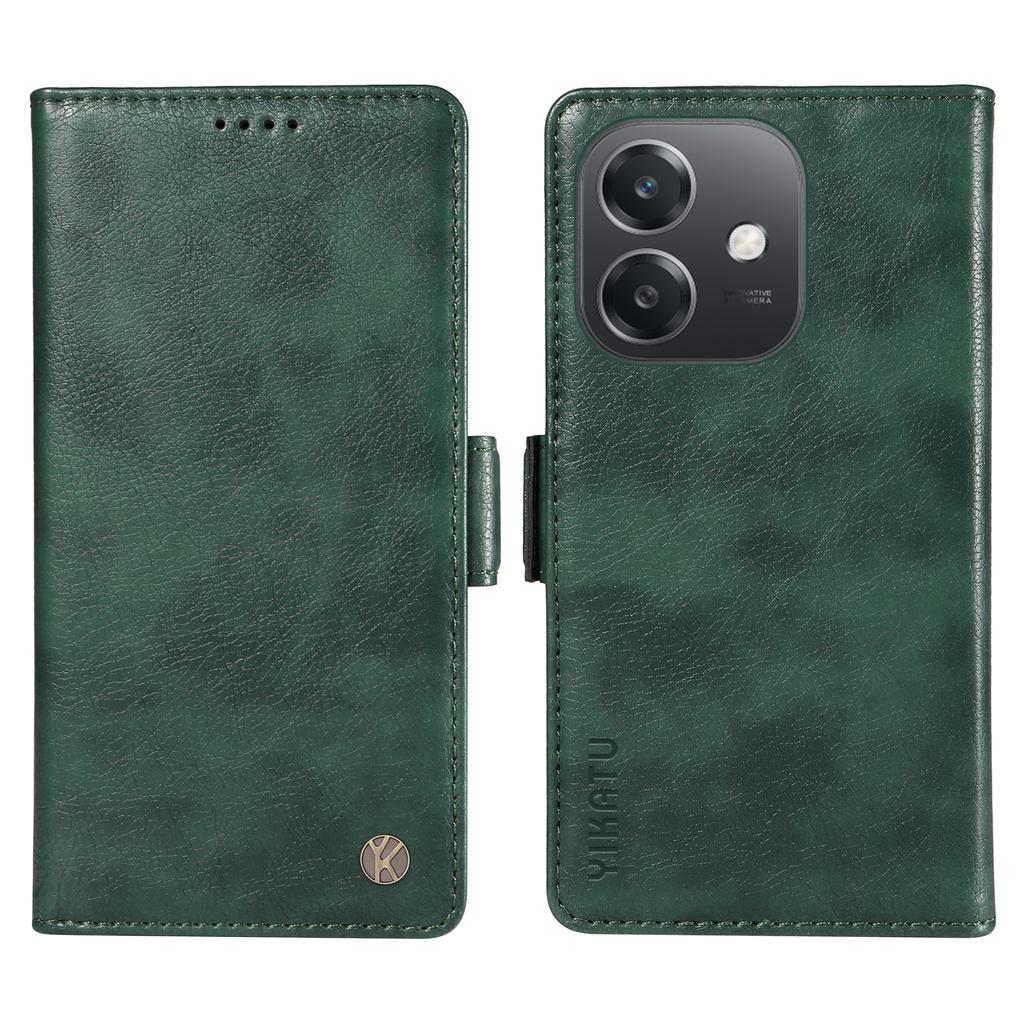 YIKATU For Oppo A5x 5G/A3x 4G/5G (India)/A3 4G/5G/A60 5G/A40 4G/A40M 4G Case PU Leather Phone Cover Litchi Texture