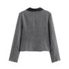 2024 Fall Women's European & American Fashion: Simple Short Jacket & Midi Skirt Set