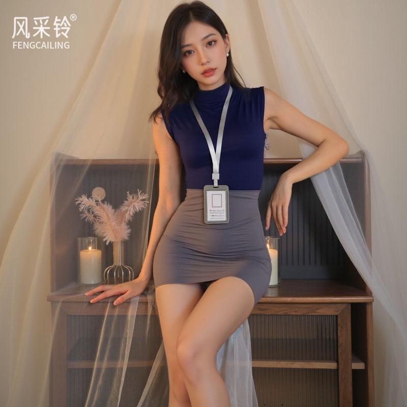 Sexy Secretary Lingerie Step Skirt Skirt Short Skirt Women Tight Babes Hip Skirt Uniform Temptation