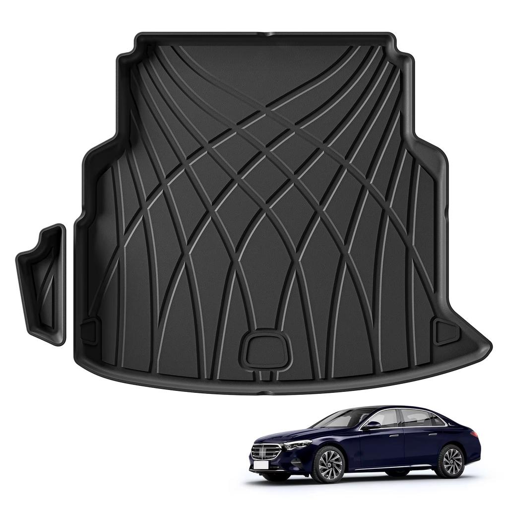 For Benz E-Class 2024 2025 TPE 3D Car Cargo Liner Trunk Pad Waterproof Protective All Weather Black