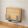 Wall Mounted Pot Lid Rack No-Drill Kitchen Storage Rack Cutting Board Holder  Balcony Storage