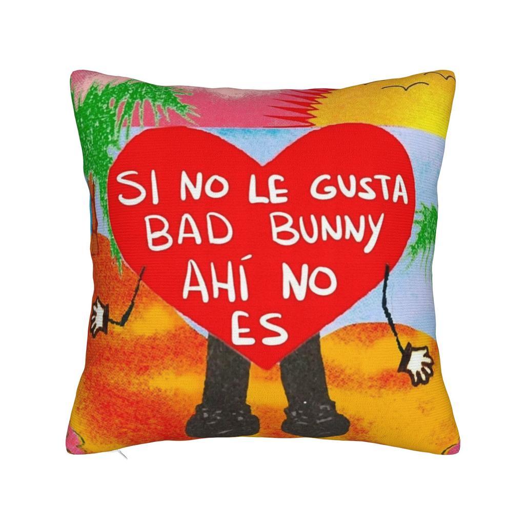 The Only Thing More Powerful Than Hate Is Love Square Pillow Cases Bad Bunny Cushion Covers Throw Pillow Case Cover for Bed