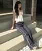 Beojinkiseu Pipe Side Line Track Pants - Navy