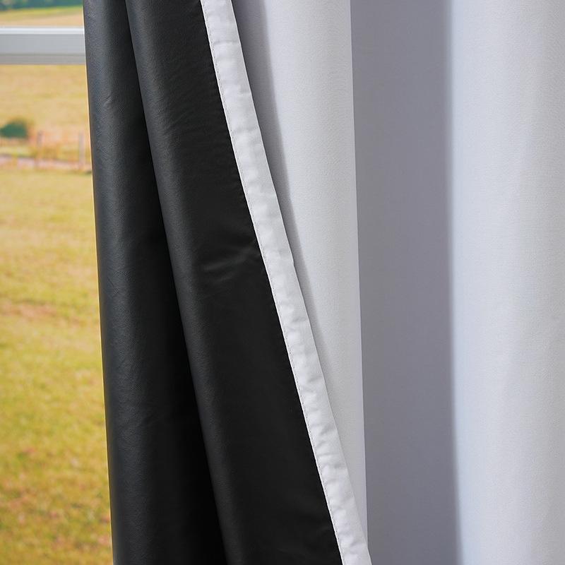 Full Blackout Finished Curtains Simple Solid Color Minimalist Style High Sense Versatile Bedroom Living Room Curtains