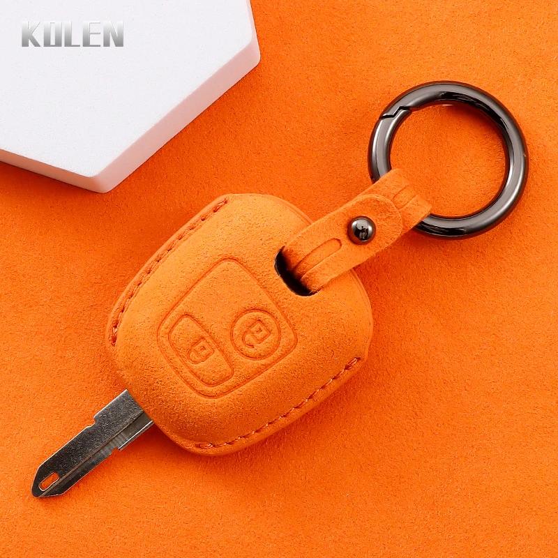 Car Key Case Cover Shell Fob For Peugeot 106 107 206 207 307 For Citroen C1 C2 C3 C4 Xsara Picasso For Toyota Aygo Leather Bag