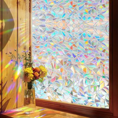 Sun Catcher Crescent Glass Sticker Electrostatic Decorative Painting Rainbow Removable Sunscreen Window Sticker Painting