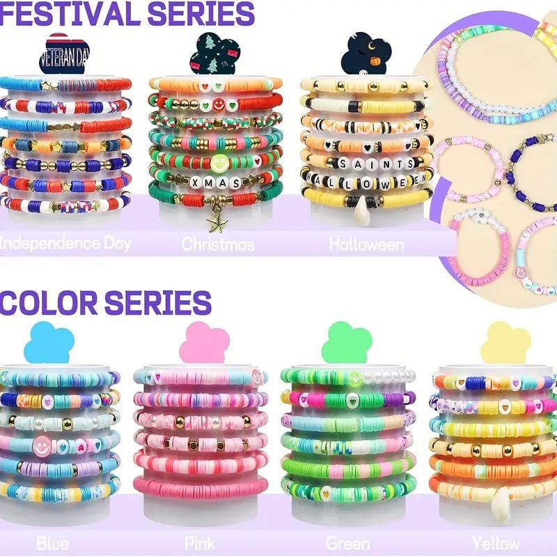 Polymer Clay Bead DIY Bracelet Kit - Beading Materials & Accessories Set