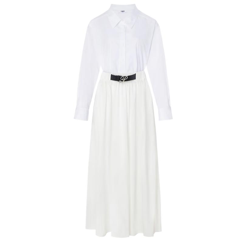 

Женское платье-рубашка в стиле двойки с поясом S 160