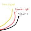 2pcs Round LED Pedestal Fender Light Truck Trailer Double Face Turn Signal Brake