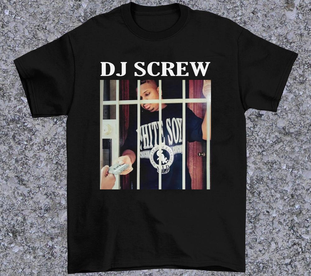 НОВИНКА Редкая DJ Screw Короткий рукав Черная Все размеры Подарок Футболка HE1063 Унисекс Футболка L
