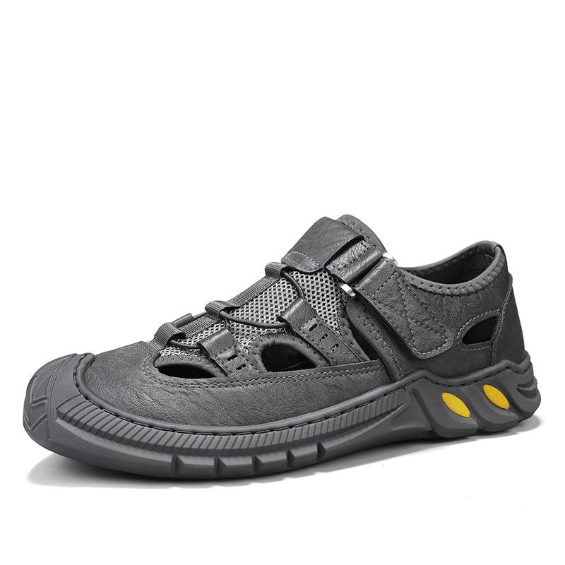 Fashion Outdoor mens summer mesh sandals non slip hiking travel hiking shoes mens Roman shoes beach wading shoes casual sports shoes