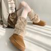 Japanese Style Lolita Boots Cover Plush Long Tube Sock Fashion Furry Leg Warmers  Spicy Girls