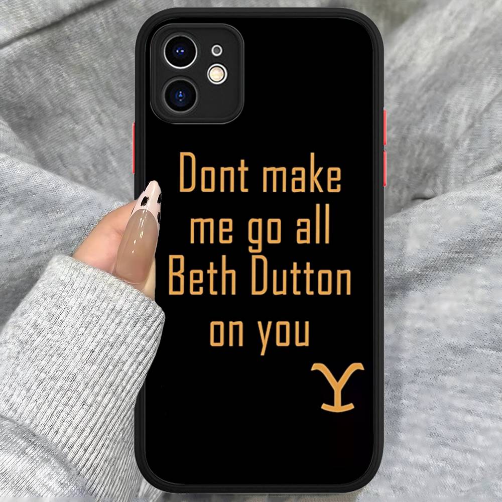 

Tv Y-yellowstoneS Logo Silicone Case For IPhone 16 15 14 13 12 11 Pro Max Plus X XS MAX Shockproof Matte Cover iphone 14 plus