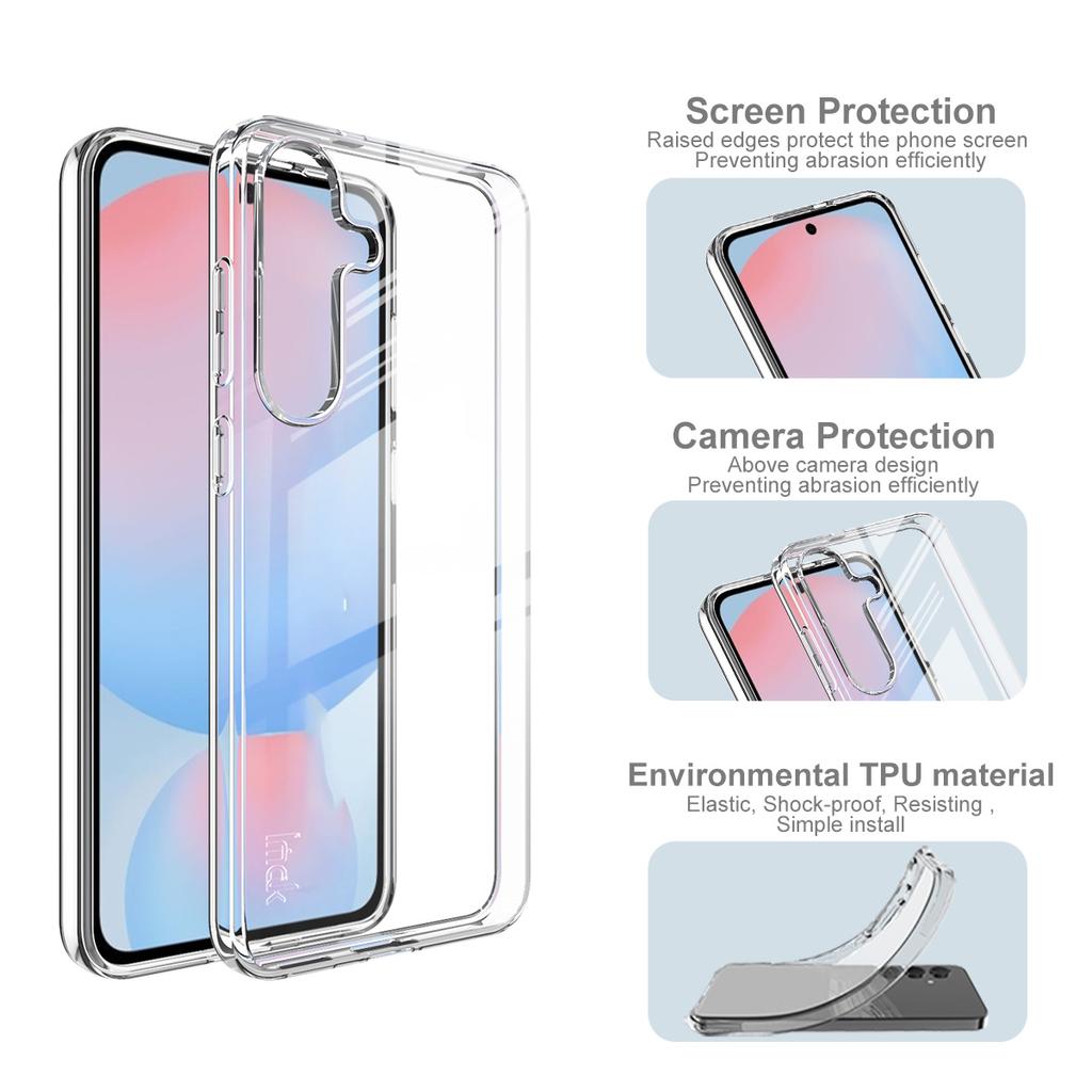 IMAK UX-10 Series For Samsung Galaxy S25 FE Clear Phone Case Soft TPU Mobile Back Cover
