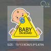 Baby On Board PVC Car Stickers Tuning Cartoon Window Decals Automobiles Decoration  Bomb Ornament