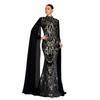 Elegantes grenzüberschreitendes Pailletten-Abendkleid mit langen Ärmeln für Damen