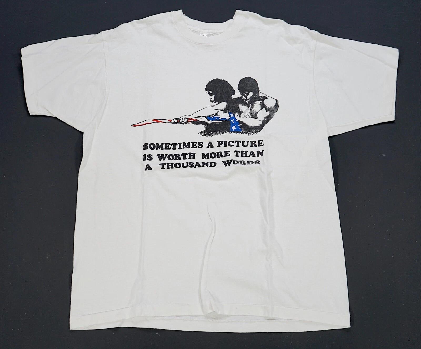 Rare VTG Sometimes A Picture Is Worth More Than A Thousand Words T Shirt 90s 2XL 4XL