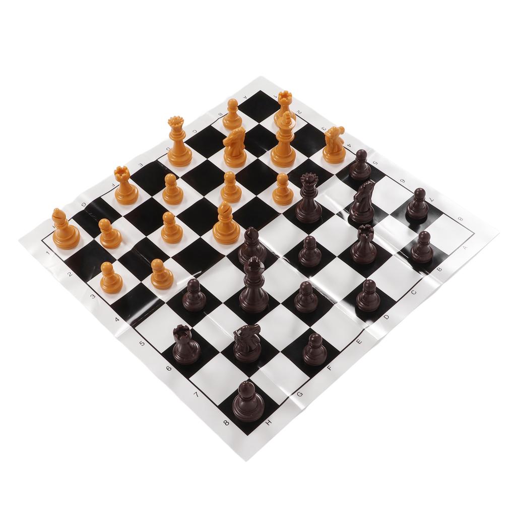 Chess Set International Standard Chess Game Set with Chessboard for Camping Outdoor TravelWood
